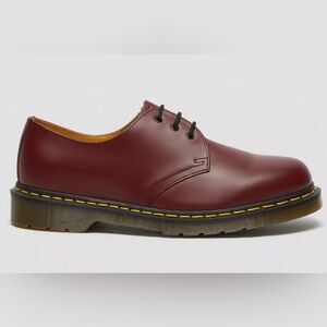 Dr Martens Vintage 1461-Made in England- 3 Eye Cherry Red Leather-Women’s 7